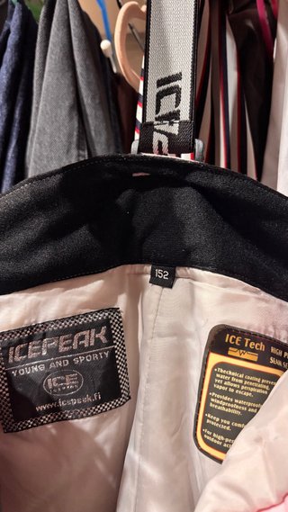 Pantalón esquí Icepeak RECCO con peto | 152 cm