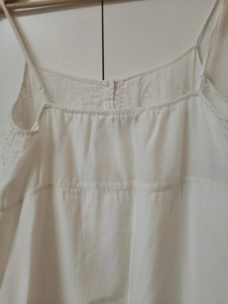 Vestido blanco largo tirantes bordado