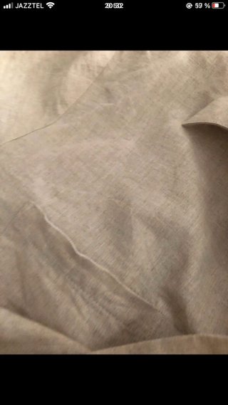 Camisa Lino/Algodón Beige