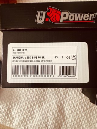 Zapatos de seguridad U-Power negros