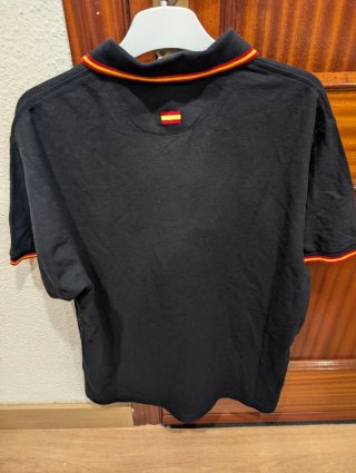 Polo Lefties Negro con Rayas de colores de España