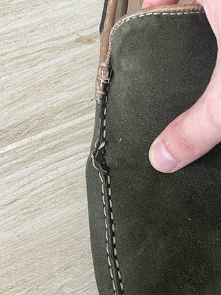 Mocasines ante verde