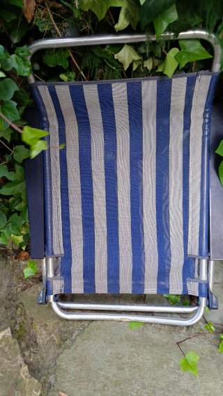 Silla plegable playa azul y gris