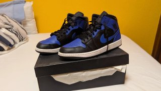 Air Jordan 1 Mid Azul/Negro Originales