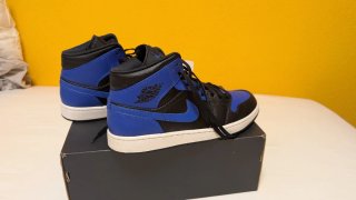 Air Jordan 1 Mid Azul/Negro Originales