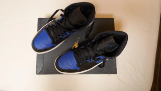 Air Jordan 1 Mid Azul/Negro Originales