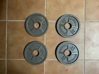 4 Pesas 2.5 LBS Estándar Barbell