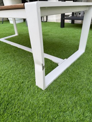 Mesa de centro de jardin madera y metal