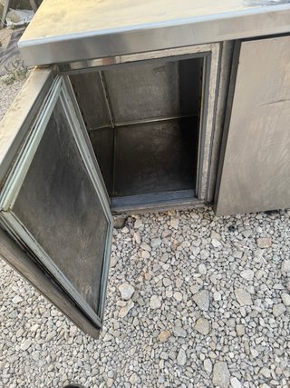 Mesa fría acero inoxidable con fregadero