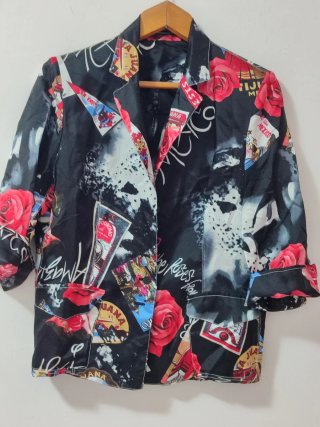 Blazer Mariella Burani donna fantasia, nero multi
