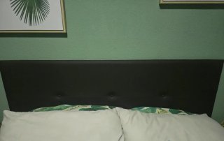 Cabezal Cama 1.35 Piel Sintética Negro