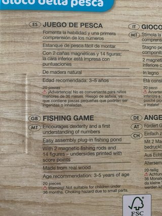 Juego infantil de pesca magnética