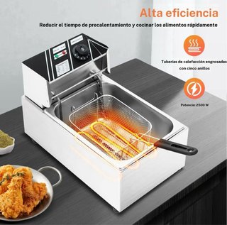 Freidora Eléctrica Acero Inoxidable