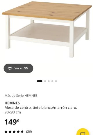 Mesa de centro HEMNES Ikea madera