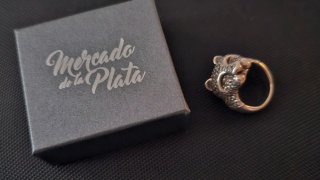 Anillo Plata 925 Cabeza Jaguar