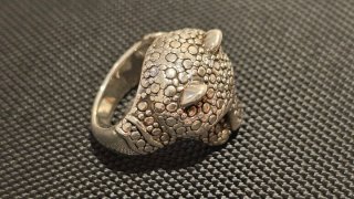 Anillo Plata 925 Cabeza Jaguar