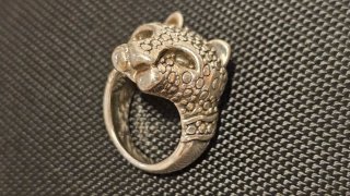 Anillo Plata 925 Cabeza Jaguar