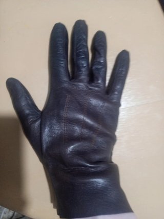 Guantes de piel mujer marrón oscuro. Guants dona
