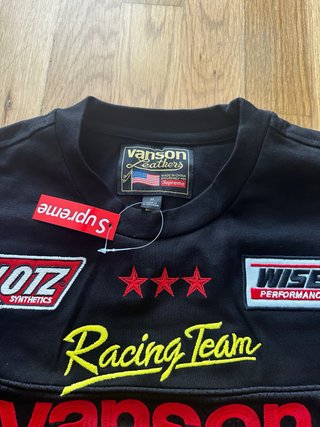 NUEVA Longsleeve Supreme Vanson Racing Negra M