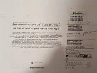 MacBook Air M3 8/512GB PRECINTADO