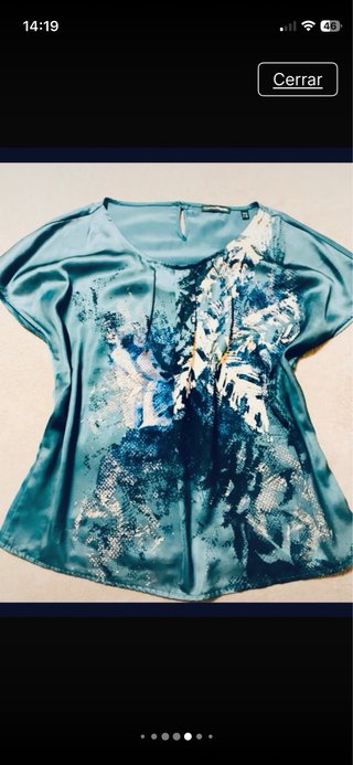 Blusa de raso con estampado