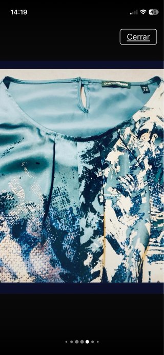 Blusa de raso con estampado