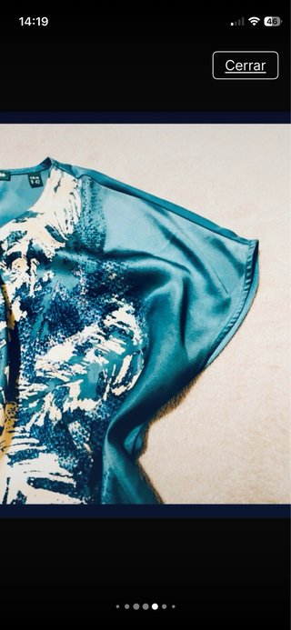 Blusa de raso con estampado