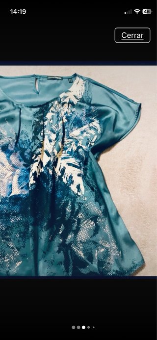 Blusa de raso con estampado
