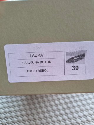 Bailarinas Ganzitos ante verde talla 39