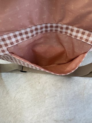 Bolso Walking Mum cuadros vichy rosa