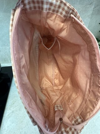 Bolso Walking Mum cuadros vichy rosa