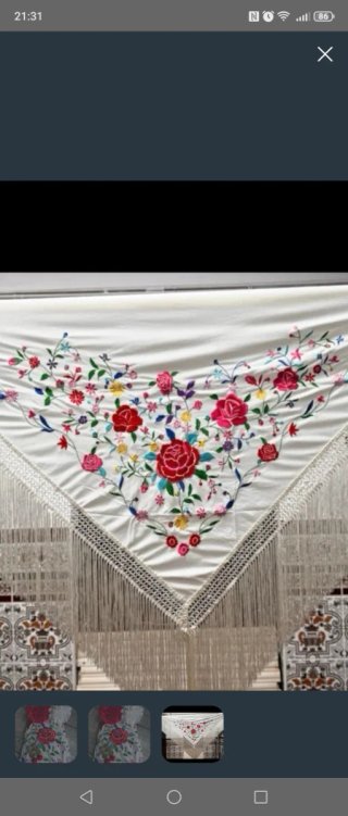 Conjunto Flamenca Bordado Flores