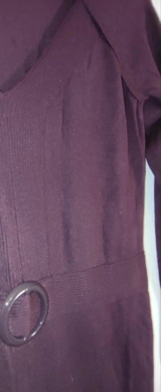 Vestido Morado Talla L con Cinturón