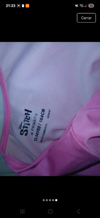 Bañador rosa infantil Stitch