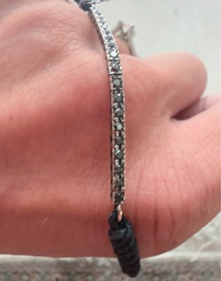 Pulsera Tous Oro Blanco y Diamantes Negros