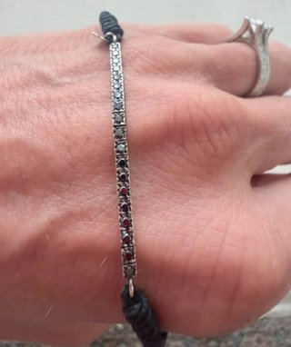 Pulsera Tous Oro Blanco y Diamantes Negros