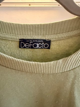 Sudadera DeFacto verde estampada Talla XL