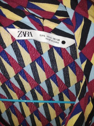 Vestido Zara Estampado Talla L