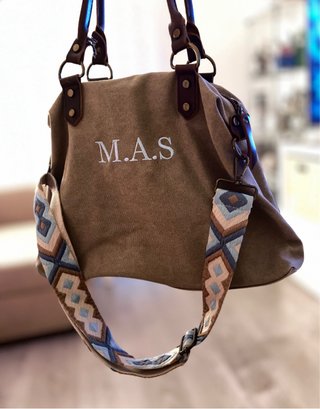 Bolso TOTE M.A.S. con correa multicolor