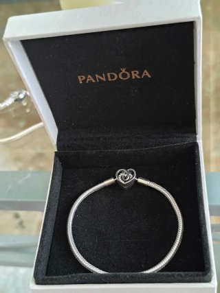 Pulsera Pandora Corazón Circonitas Plata