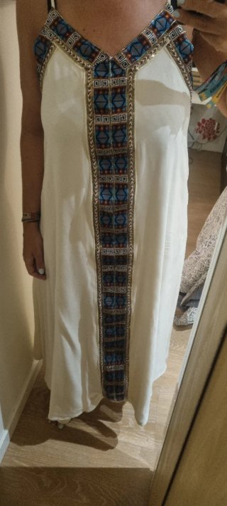 Vestido étnico blanco