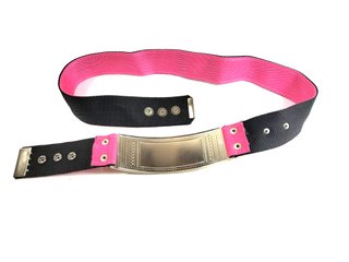 Cinturón mujer vintage rosa y plateado