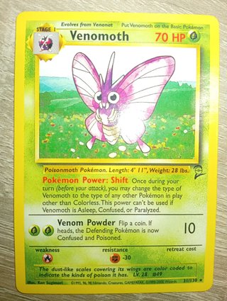 Carta Pokémon Venomoth Fase 1