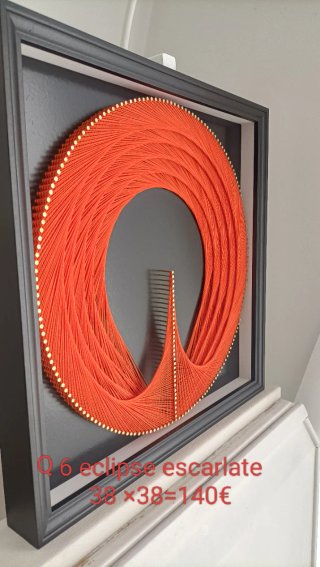 Quadro Mandala Laranja e Preto