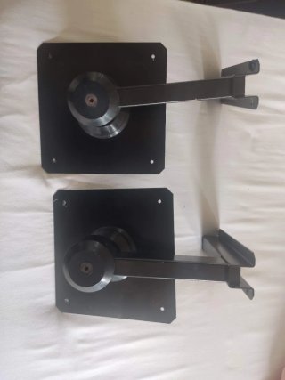 Pareja Soportes Pared Metálicos Negros