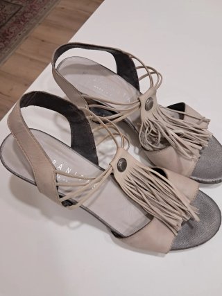 Zapatos Hispanitas Talla 39 Beige/Plata