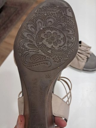 Zapatos Hispanitas Talla 39 Beige/Plata