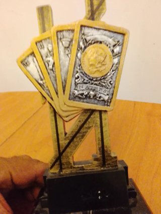 Trofeo Cartas Póker Mármol y Resina