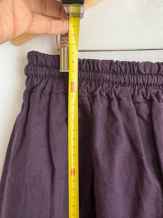 Pantalones Morados Lino Algodón