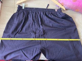 Pantalones Morados Lino Algodón